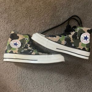 Camo high top converse